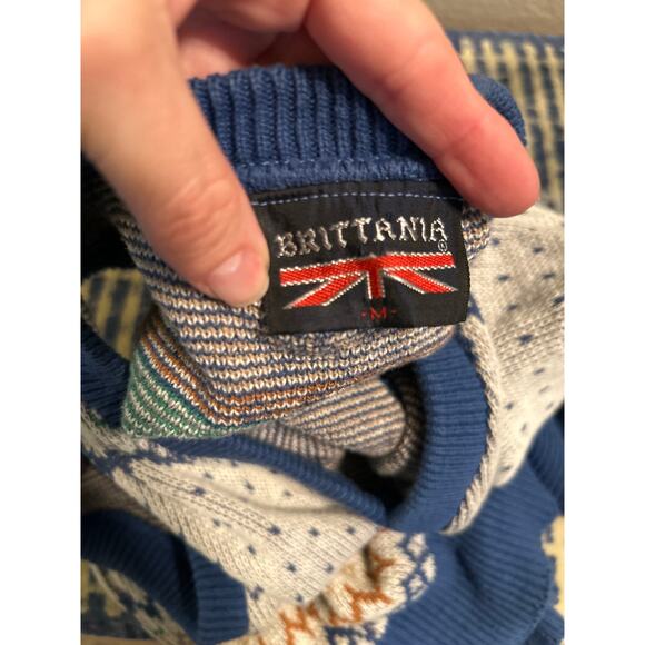 Vintage 90s Brittania Cotton Sweater Vest - Picture 7 of 10